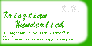 krisztian wunderlich business card